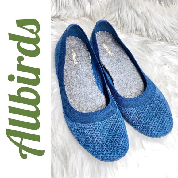 ALLBIRDS TREE BREEZERS BALLET FLAT BLUE WOMEN’S 9.5 - Picture 1 of 14